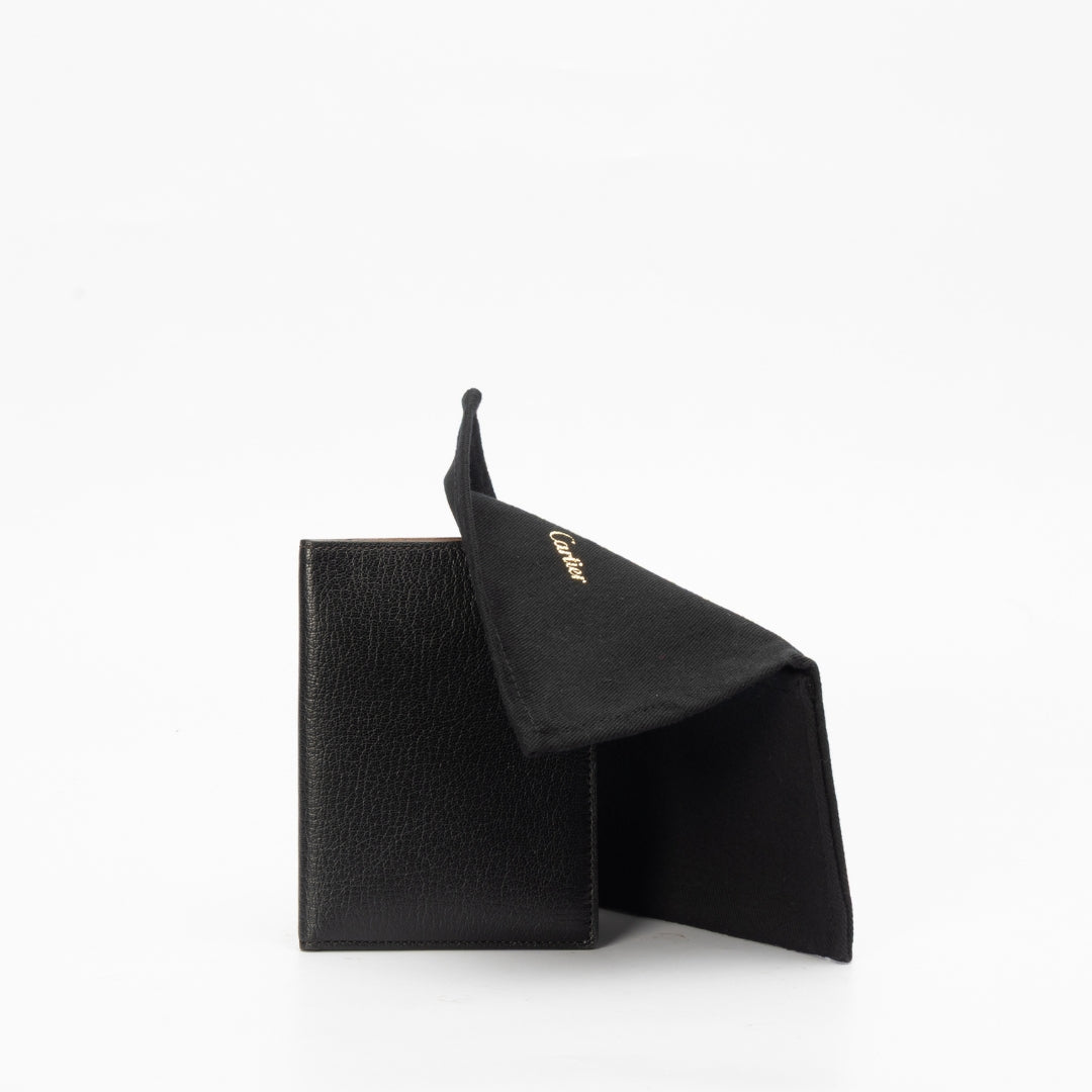 Cartier Black Leather Passport Holder
