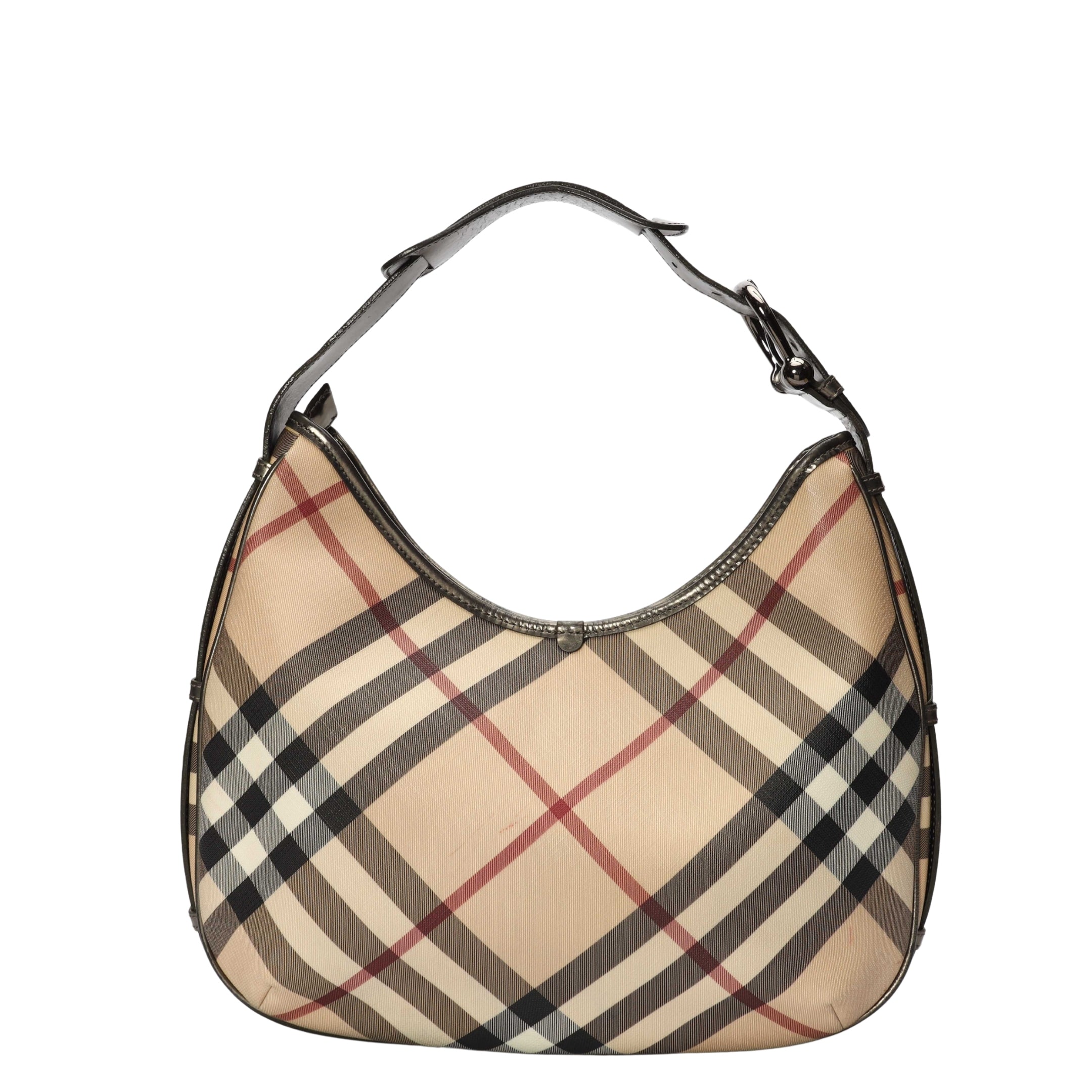 Burberry Beige Nova Check Barton Hobo Bag