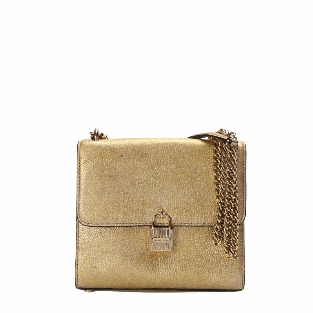 Michael Kors Gold Metallic Chain Shoulder Bag