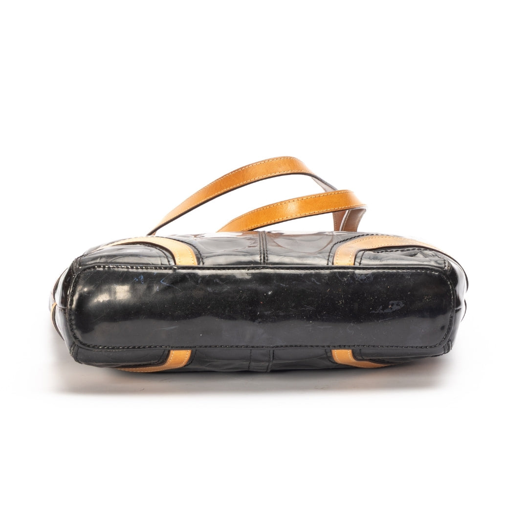Coach Black Patent Leather Peyton Tote
