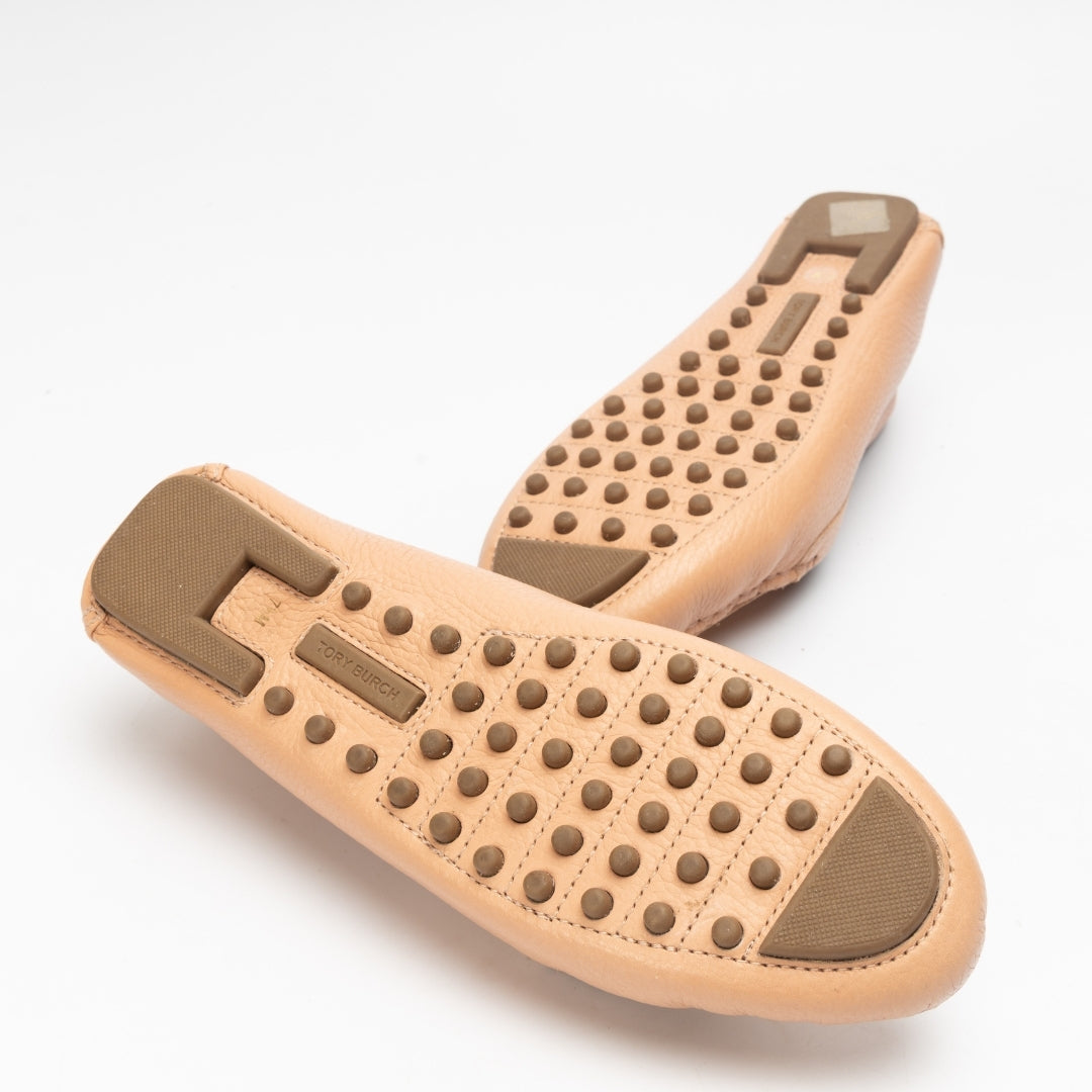 Tory Burch Brown Leather Lowell Loafers