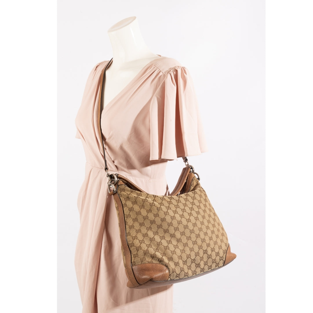 Gucci GG Canvas and Leather Princy Hobo Bag