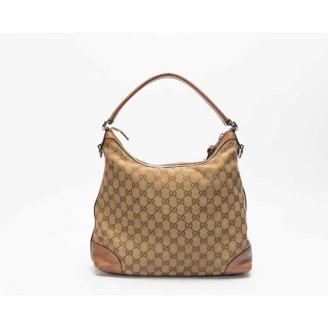 Gucci GG Canvas and Leather Princy Hobo Bag