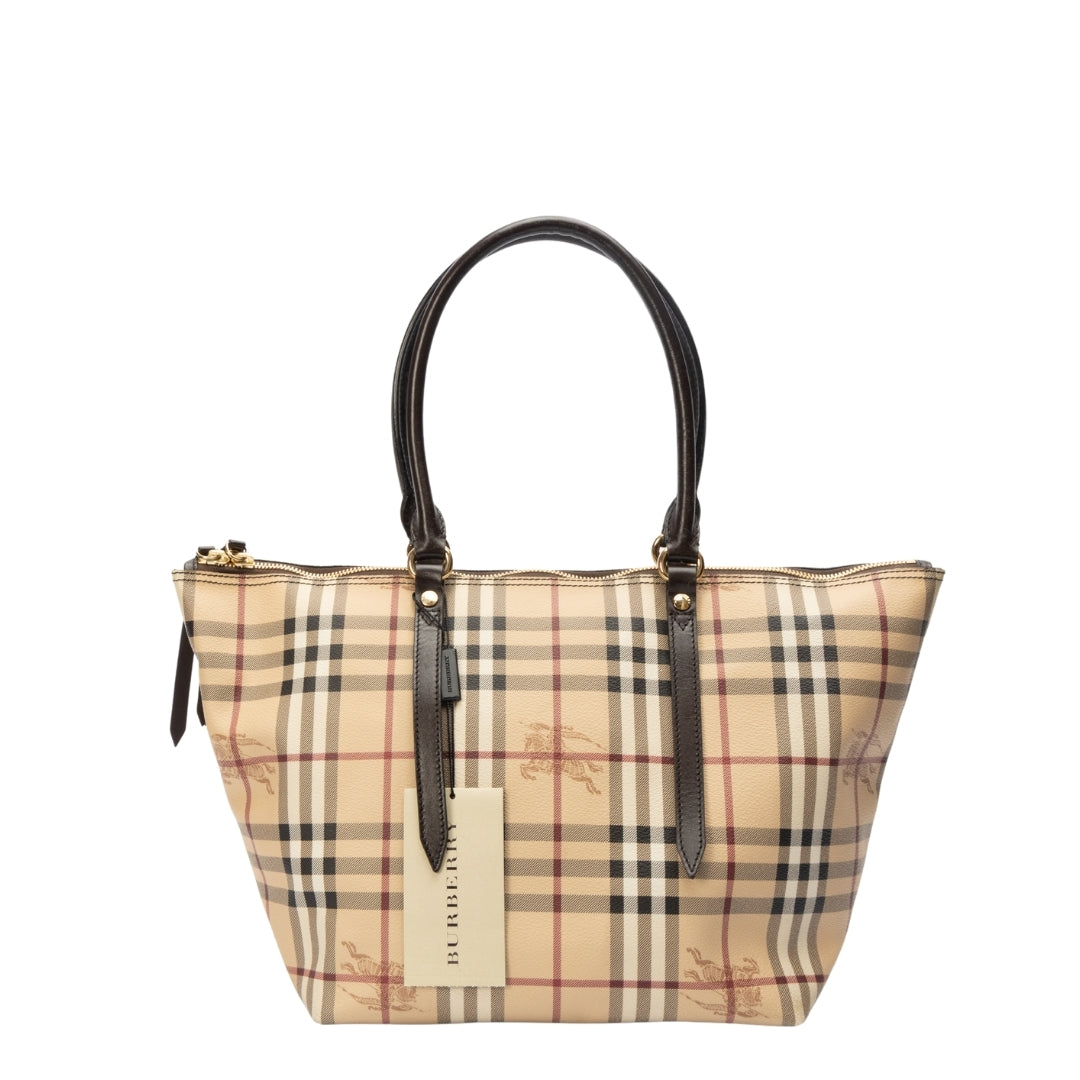 Burberry Canterbury Haymarket Coated Canvas Tote