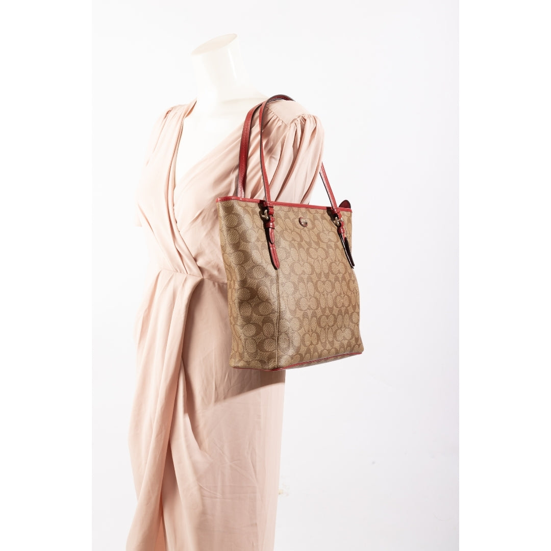 Coach Taylor Medium Signature Canvas Tote Bag