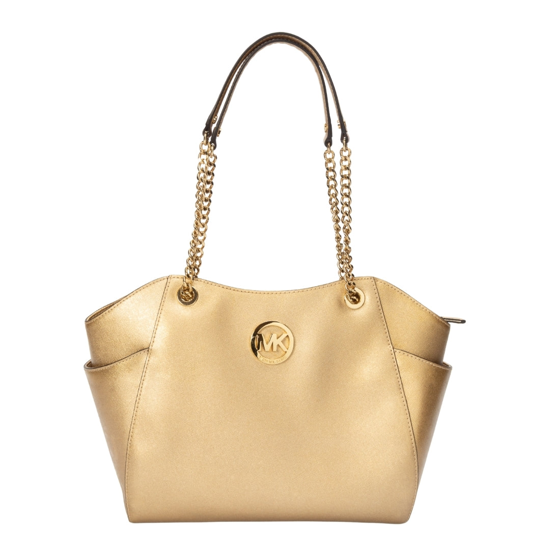 Michael Kors Leather Jet Set Travel Chain Shoulder Bag