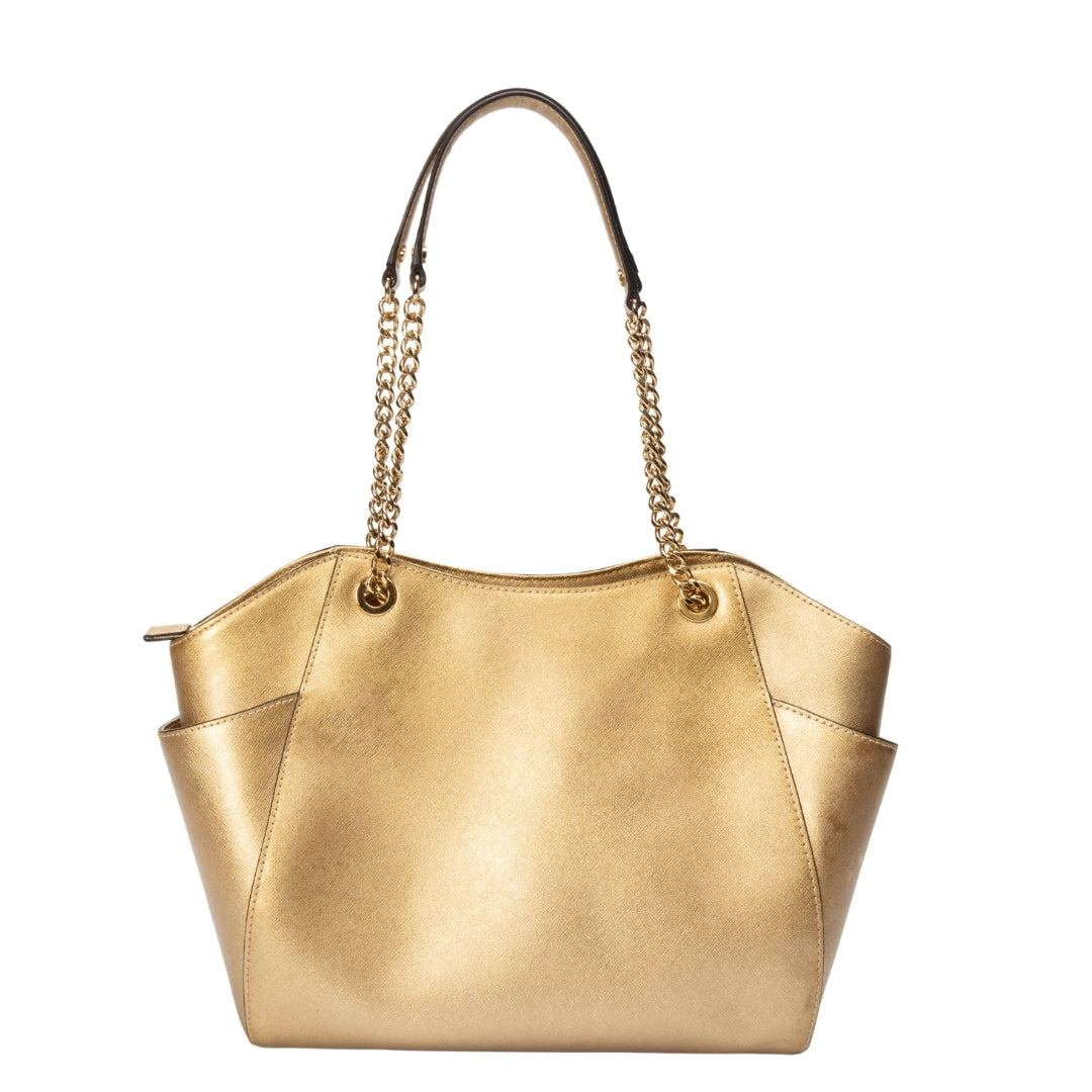 Michael Kors Leather Jet Set Travel Chain Shoulder Bag