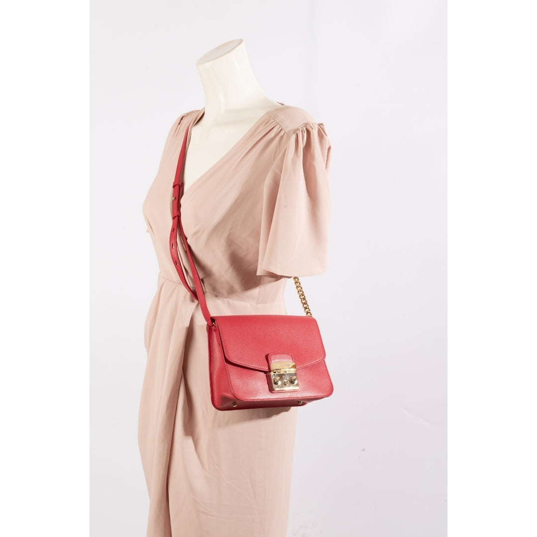 Furla Metropolis Pinky Fluo Mini Crossbody Bag