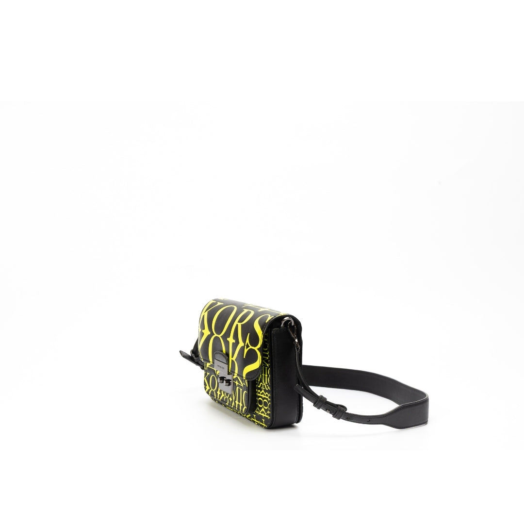 Michael Kors Sloan Editor Newsprint Leather Shoulder Bag