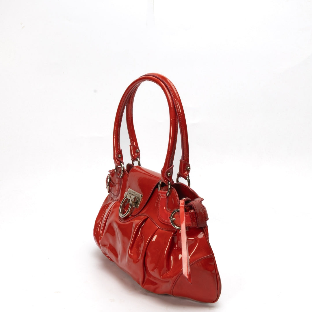 Salvatore Ferragamo Red Marisa Satchel