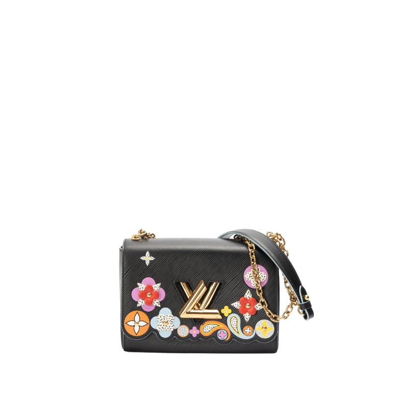 Louis Vuitton Black Epi Leather Limited Edition Flower Twist Bag