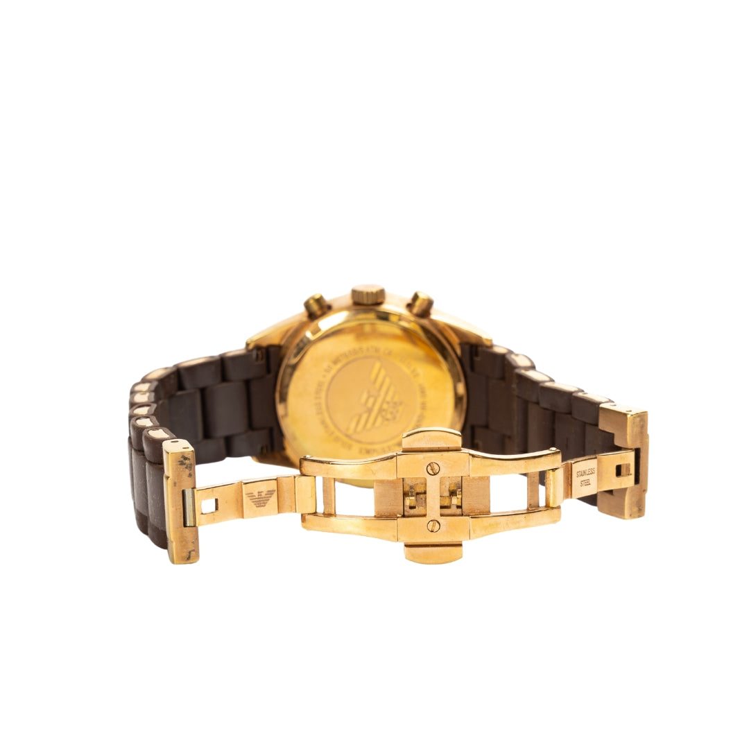 Emporio Armani Women Brown Chronograph Dial Watch