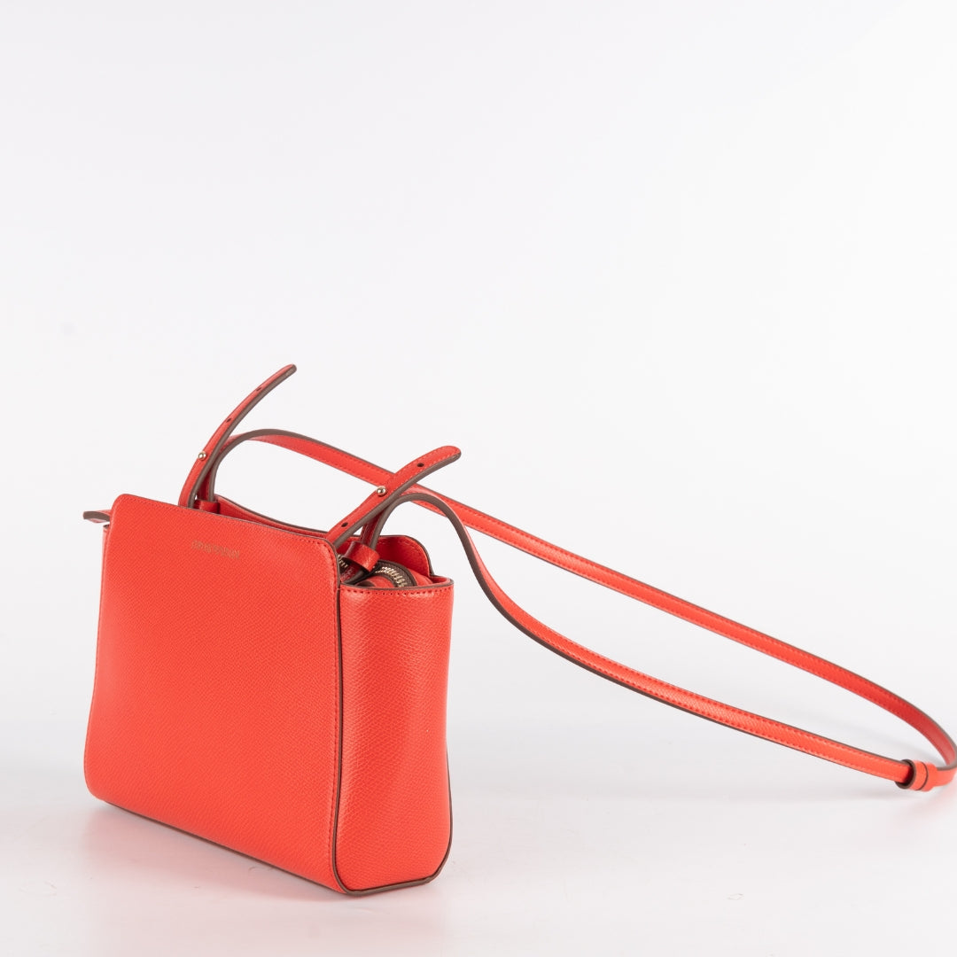 Emporio Armani Red Leather Crossbody Bag