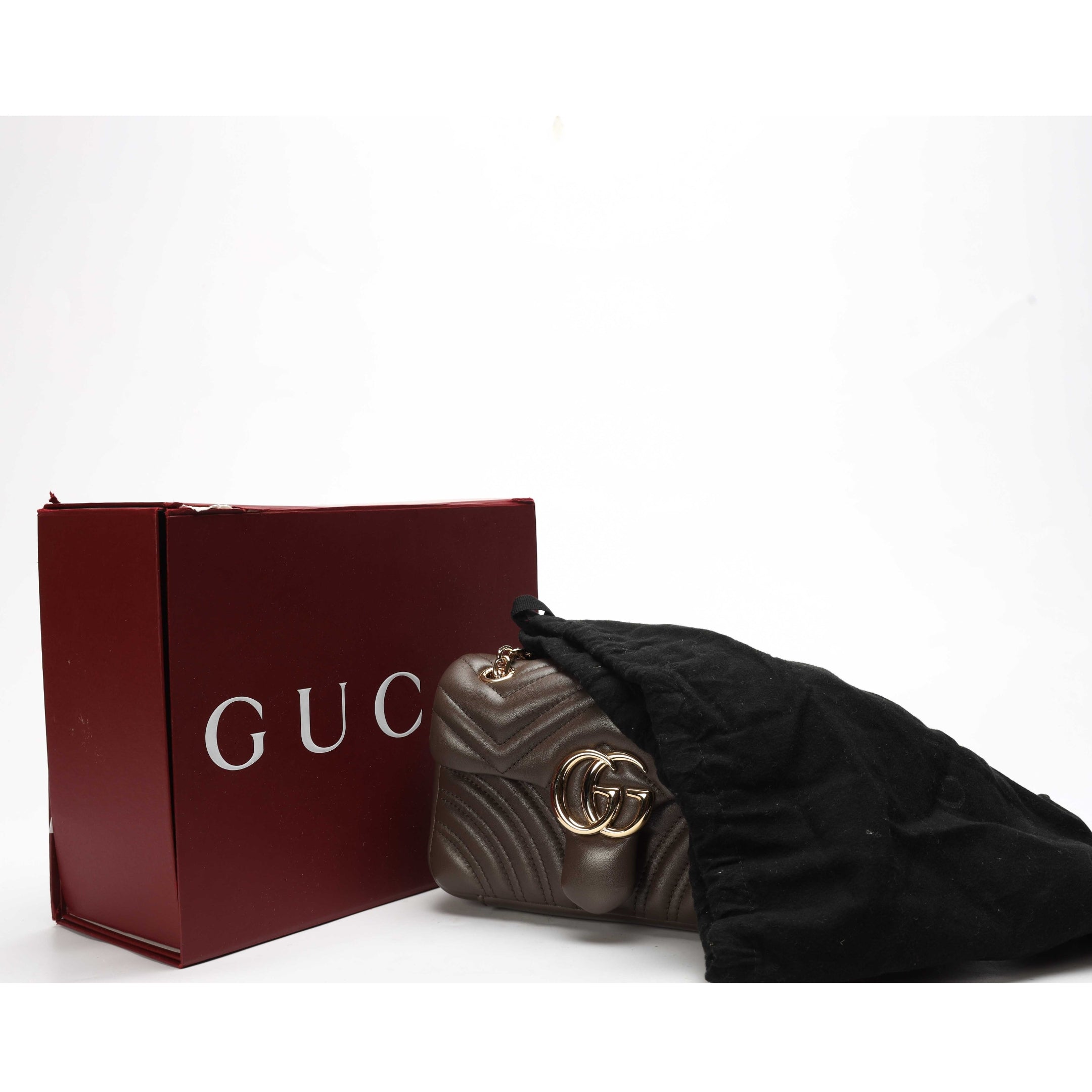 Gucci GG Marmont Taupe Small Shoulder Bag