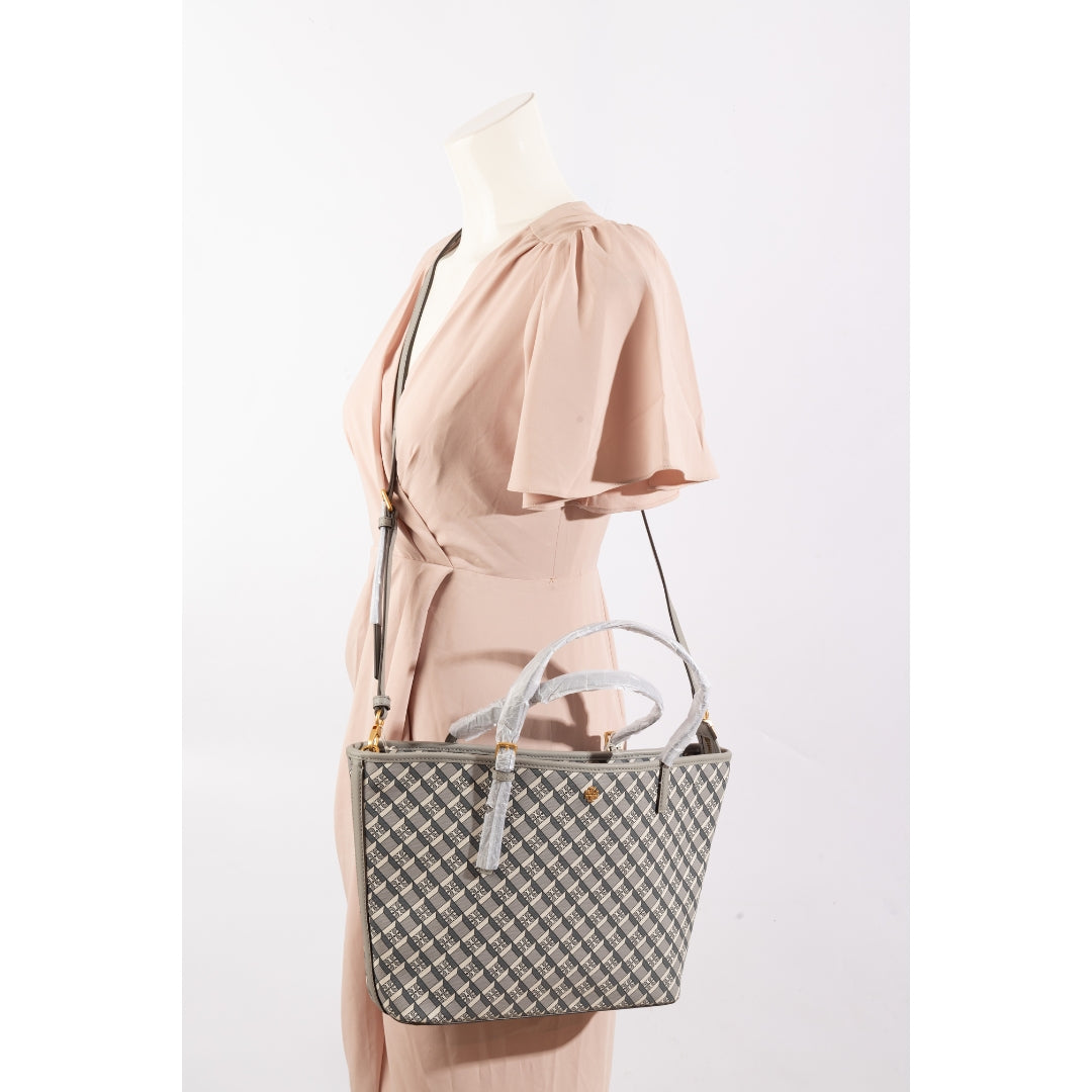 Tory Burch Geo Logo Zip Top Tote Bag