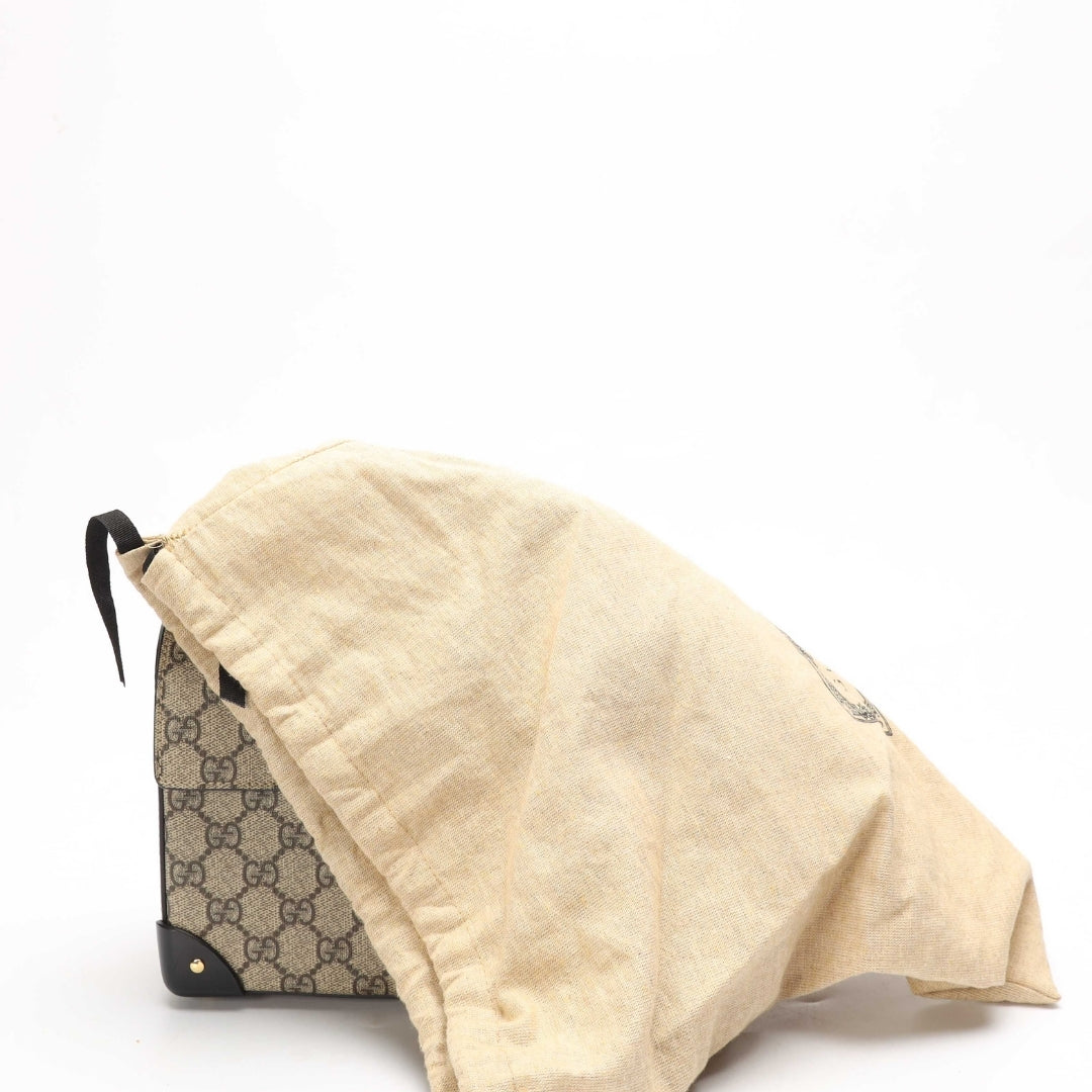 Gucci Padlock Bamboo GG Canvas Small Satchel