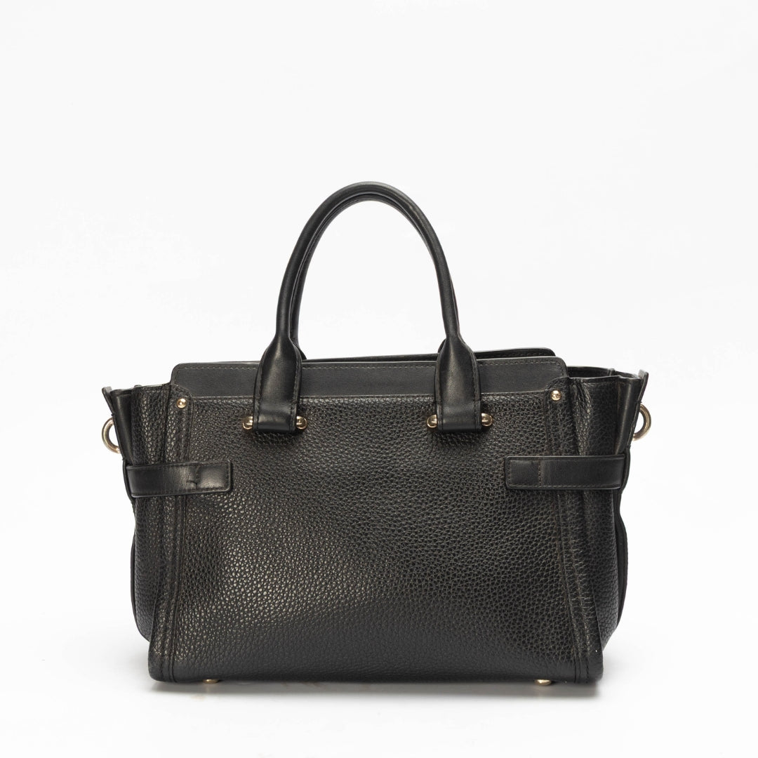 Coach Black Swagger Carryall Satchel