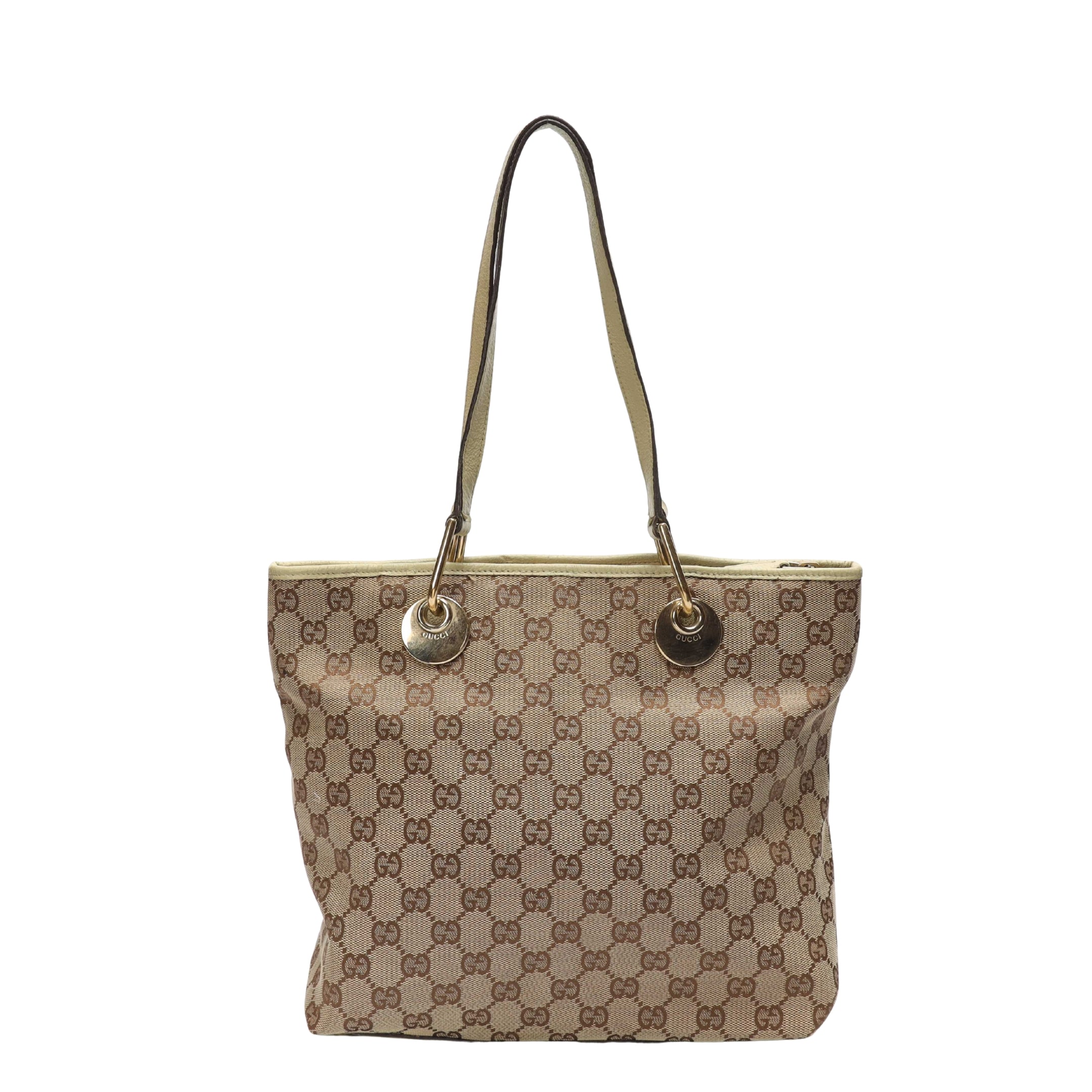 Gucci Beige GG Canvas Eclipse Large Shoulder Bag