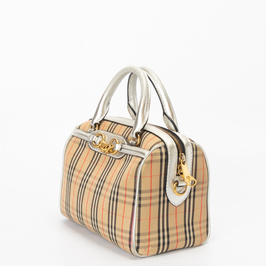 Burberry Small 1983 Check Link Bowling Bag