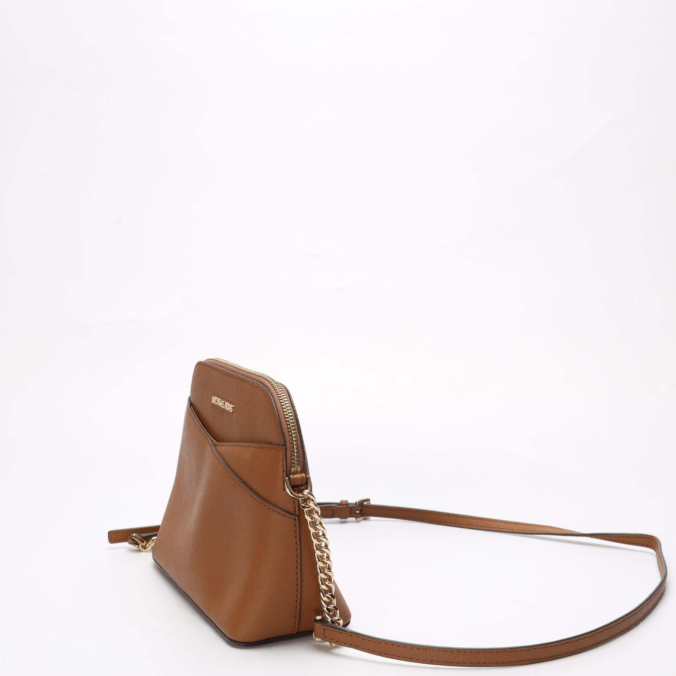 Michael Kors Tan Jet Set Travel Dome Crossbody Bag