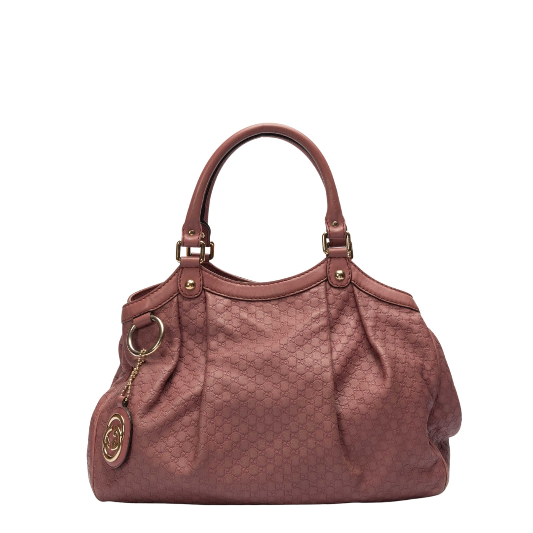 Gucci Pink Guccissima Leather Sukey Tote