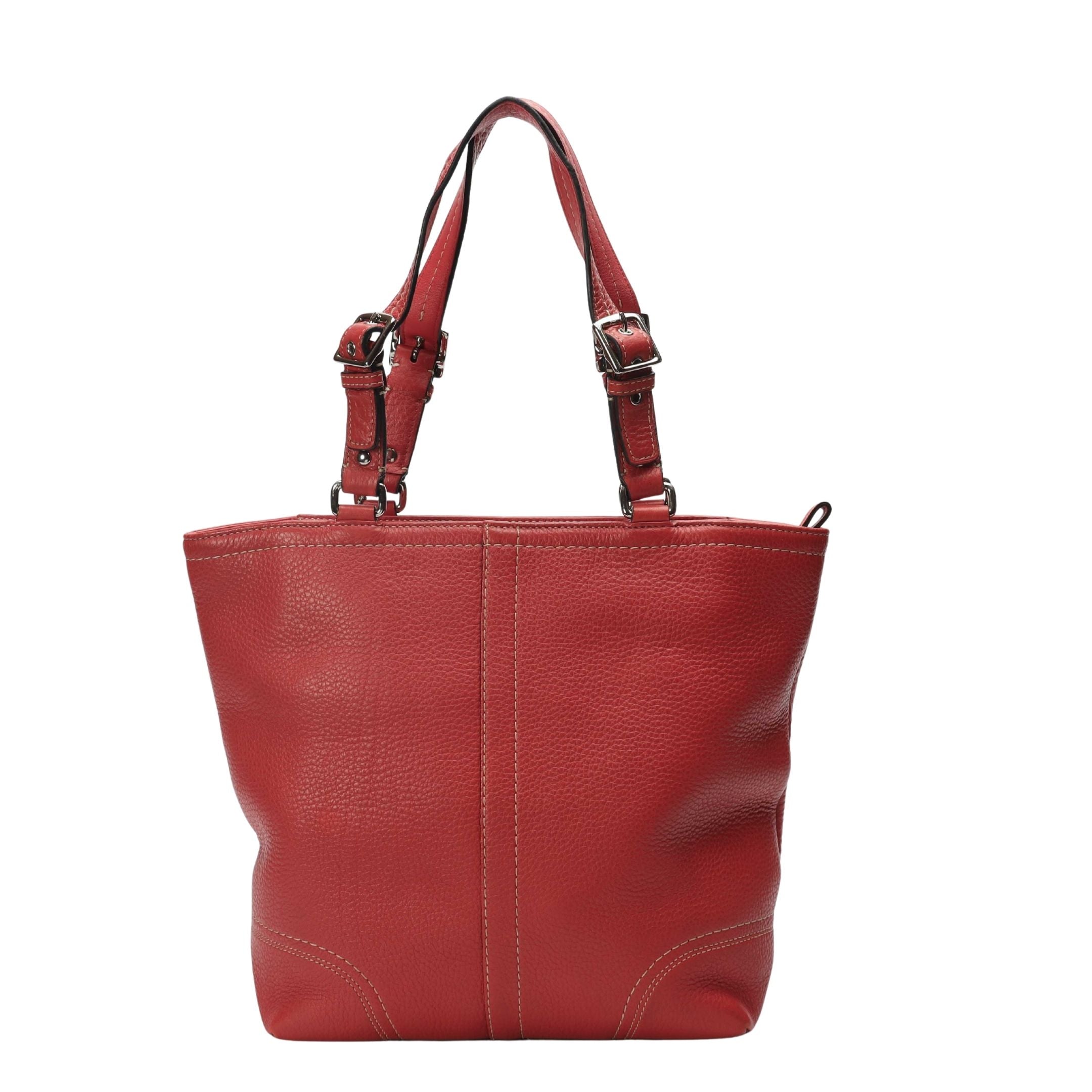 Coach Solid Red Hamilton Tote Bag