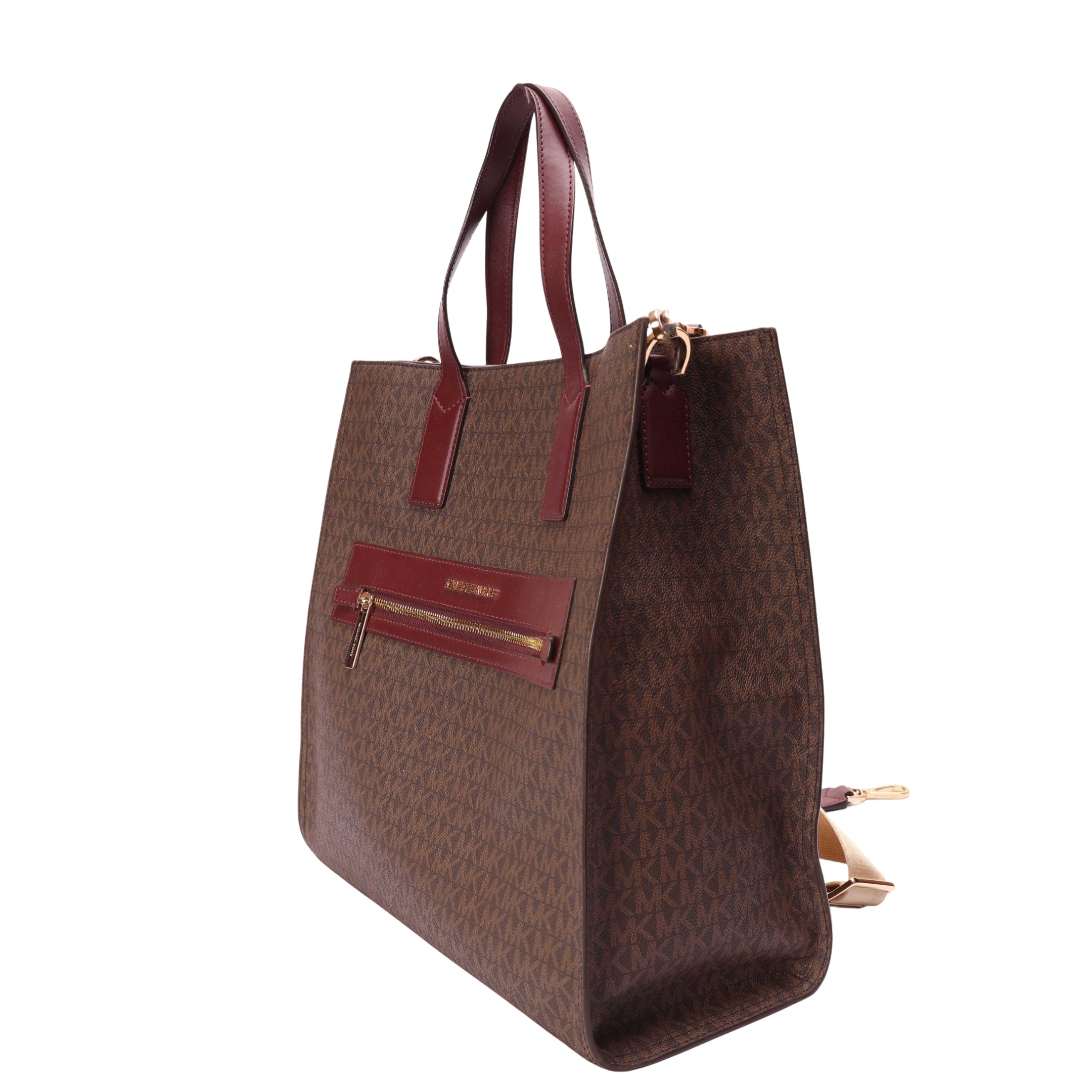 Michael Kors Kenly Burgundy Large Logo Tote