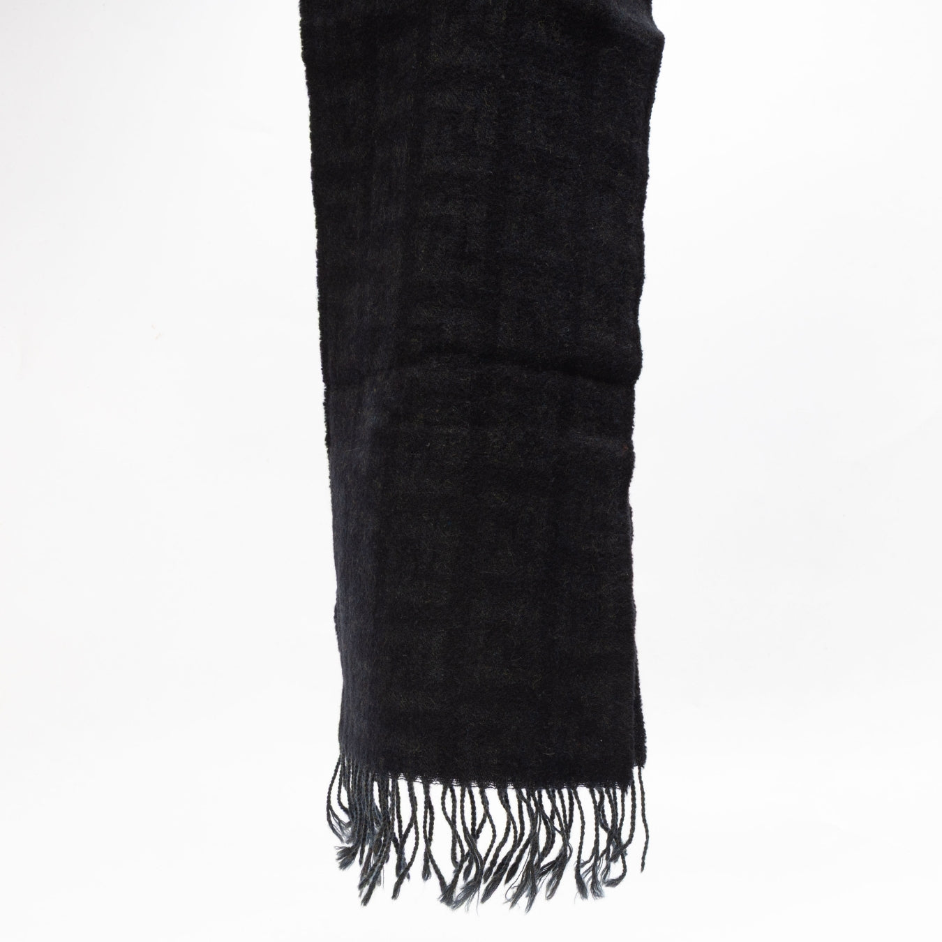 Fendi FF Navy Blue Wool Scraf