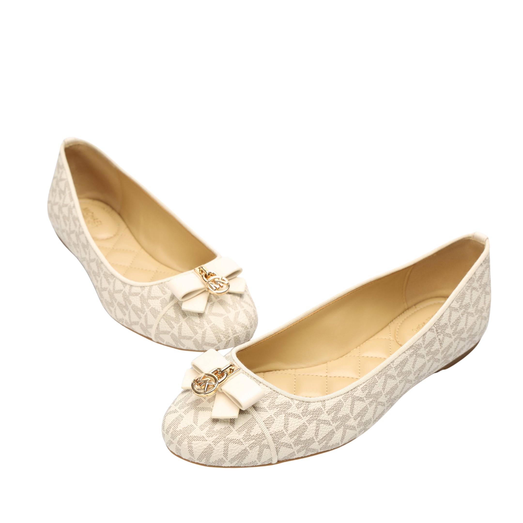 Michael Kors Vanilla Alice Logo Ballet Flat