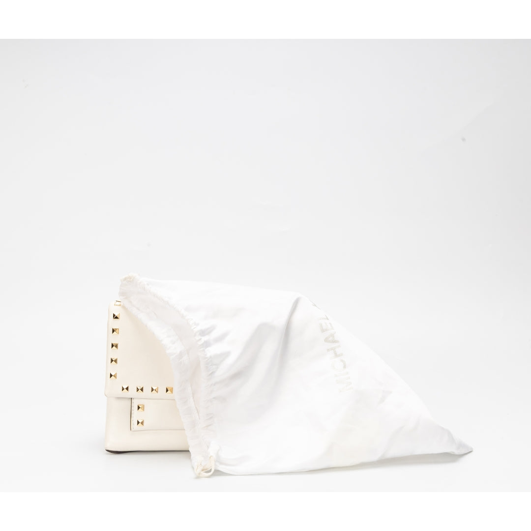 Michael Kors Optic White Cece Medium Shoulder Bag
