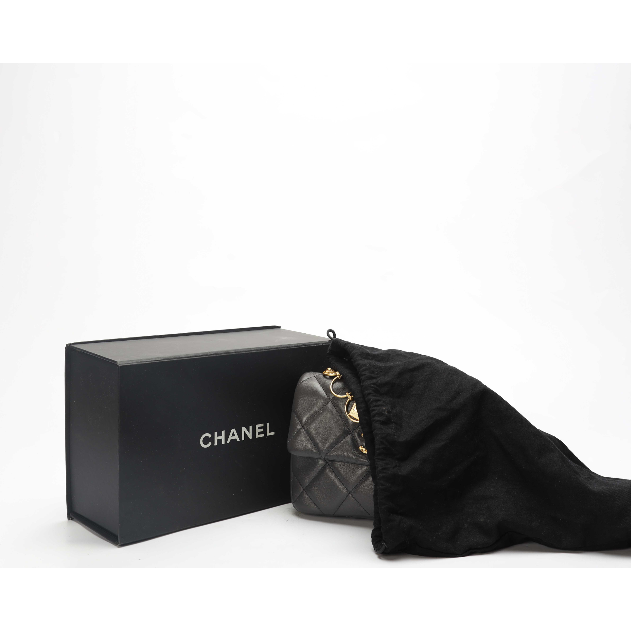 Chanel Quilted Flap Black Crossbody Bag