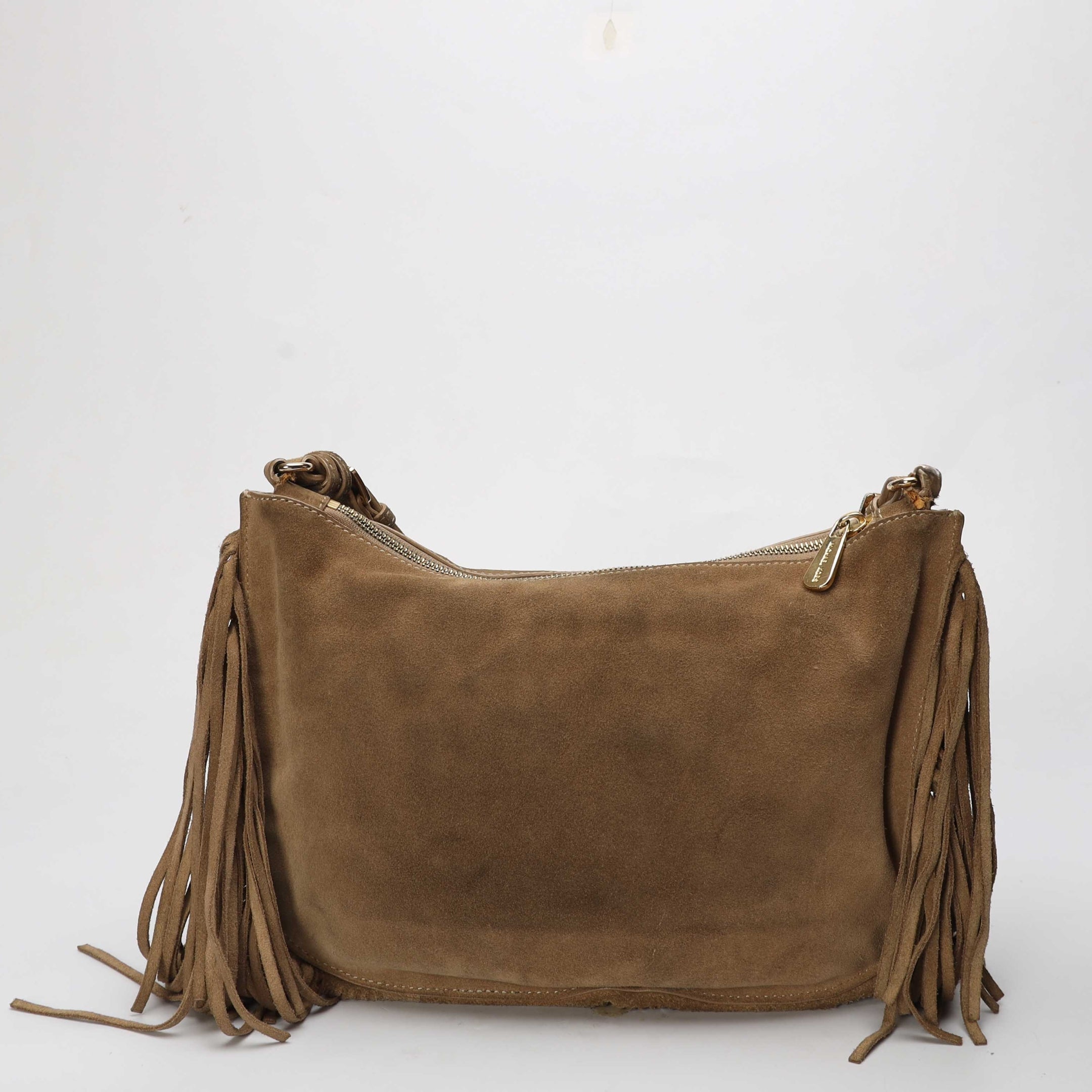Michael Kors Brown Suede Fringed Messenger Bag