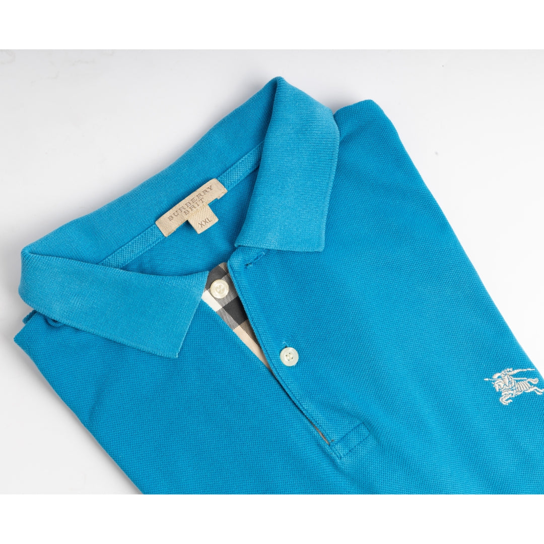 Burberry V-Neck Short Sleeve Polo Shirt