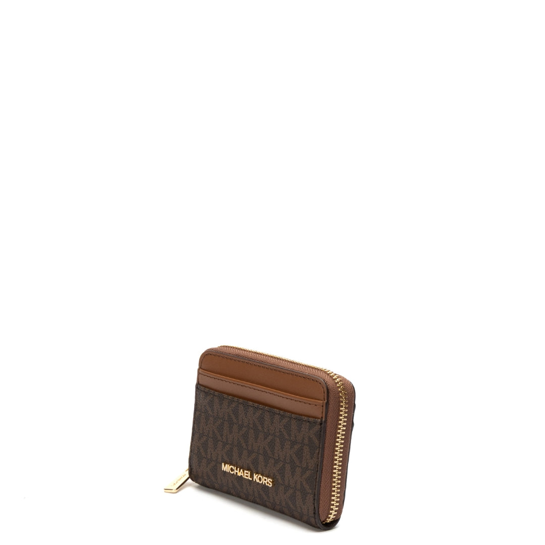 Michael Kors Jet Set Small Logo Zip-Around Card Case