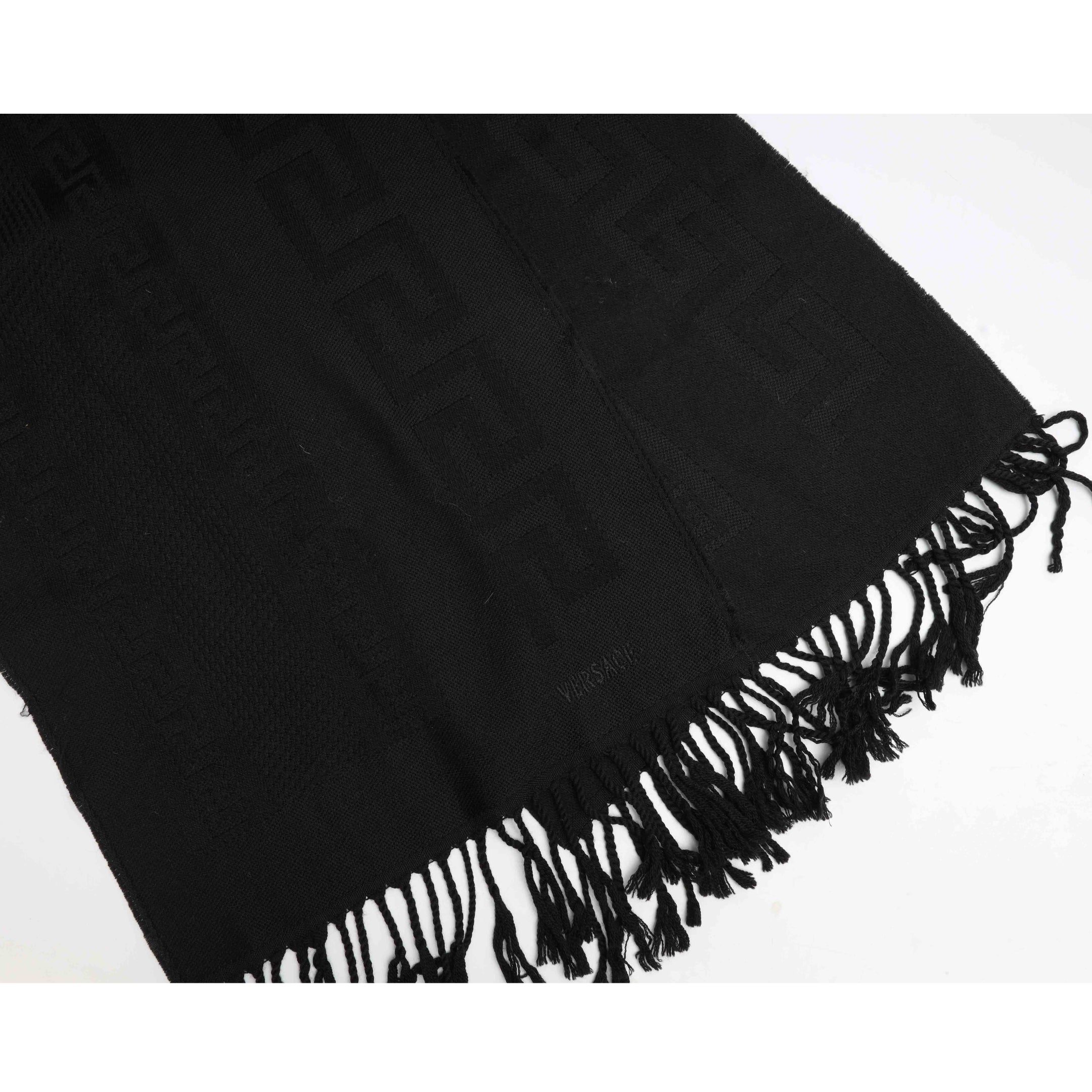 Versace Black Silk Scarf