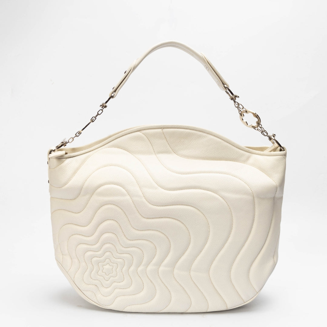 Mont Blanc White Starisma Alcina Hobo Bag