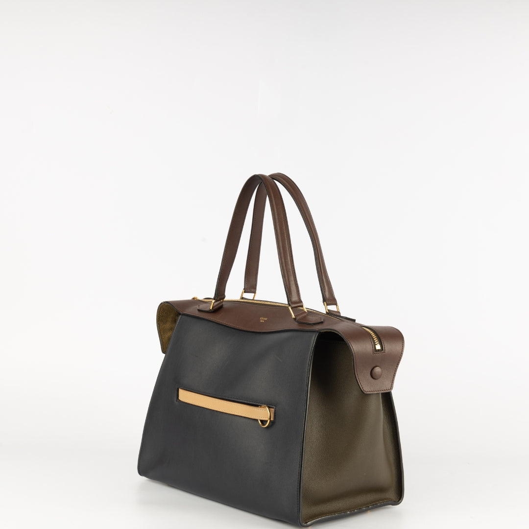 Celine Leather Ring Tri-color Shoulder Bag