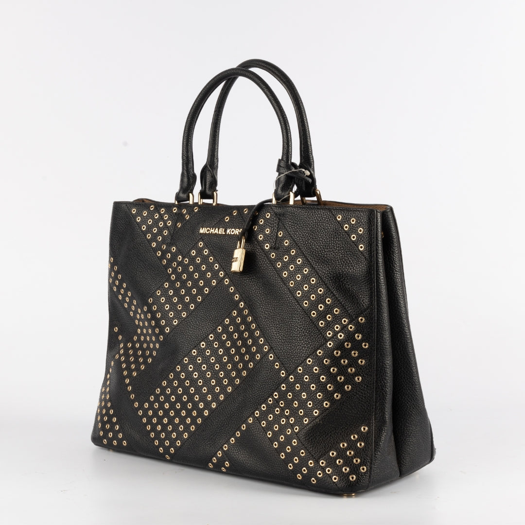 Michael Kors Adele Small Stud Leather Tote