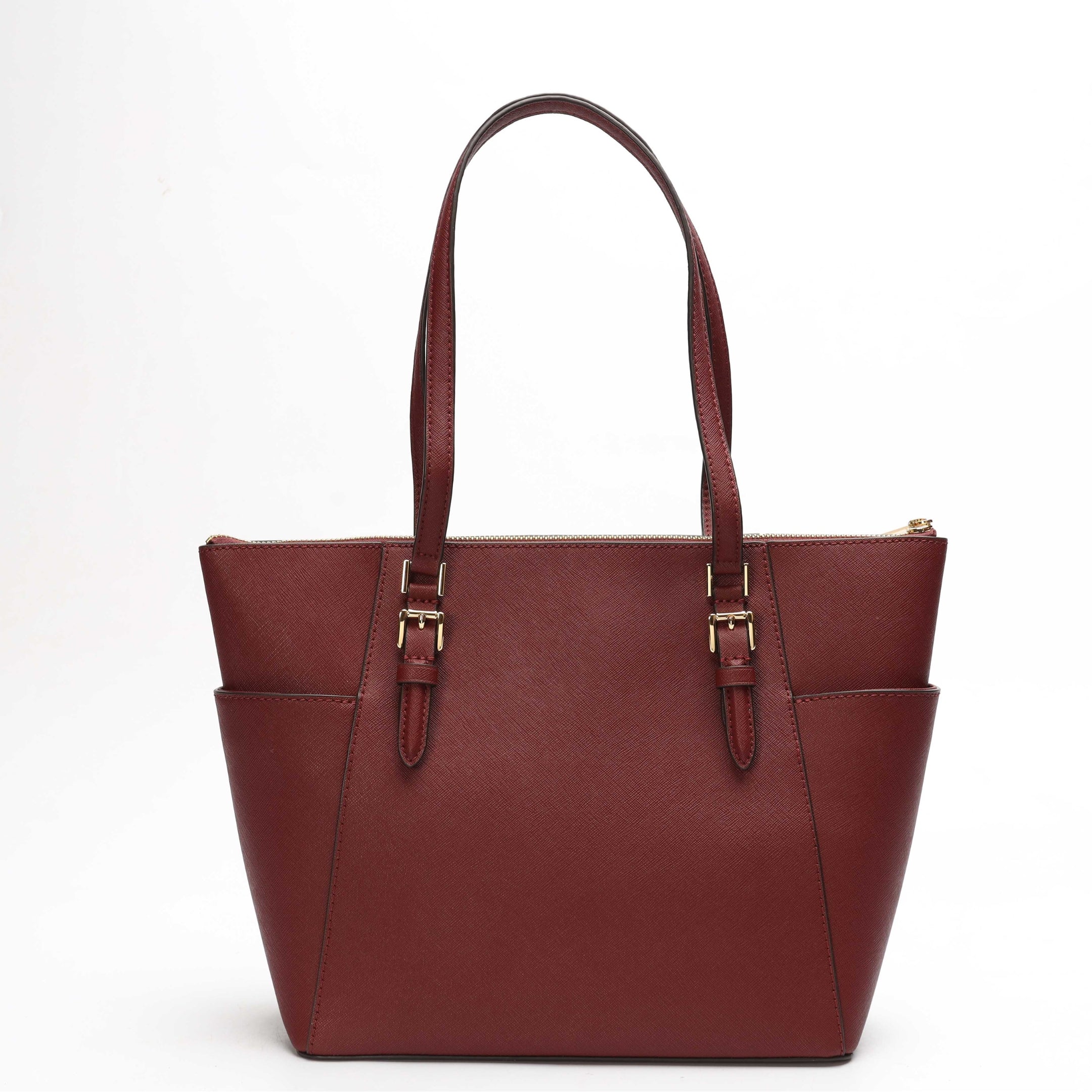 Michael Kors Charlotte Maroon Top-Zip Tote