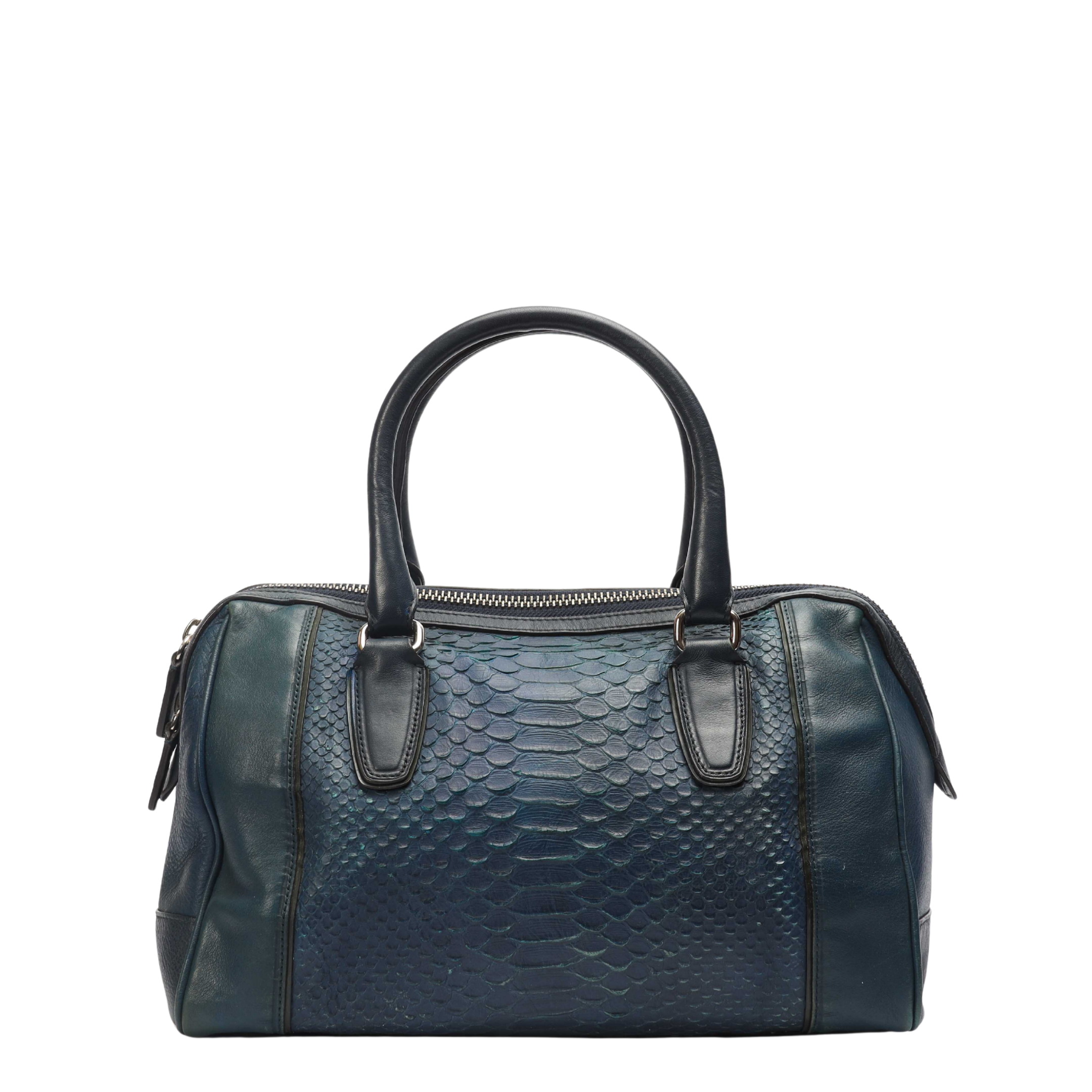 Coach Blue Python Haley Satchel