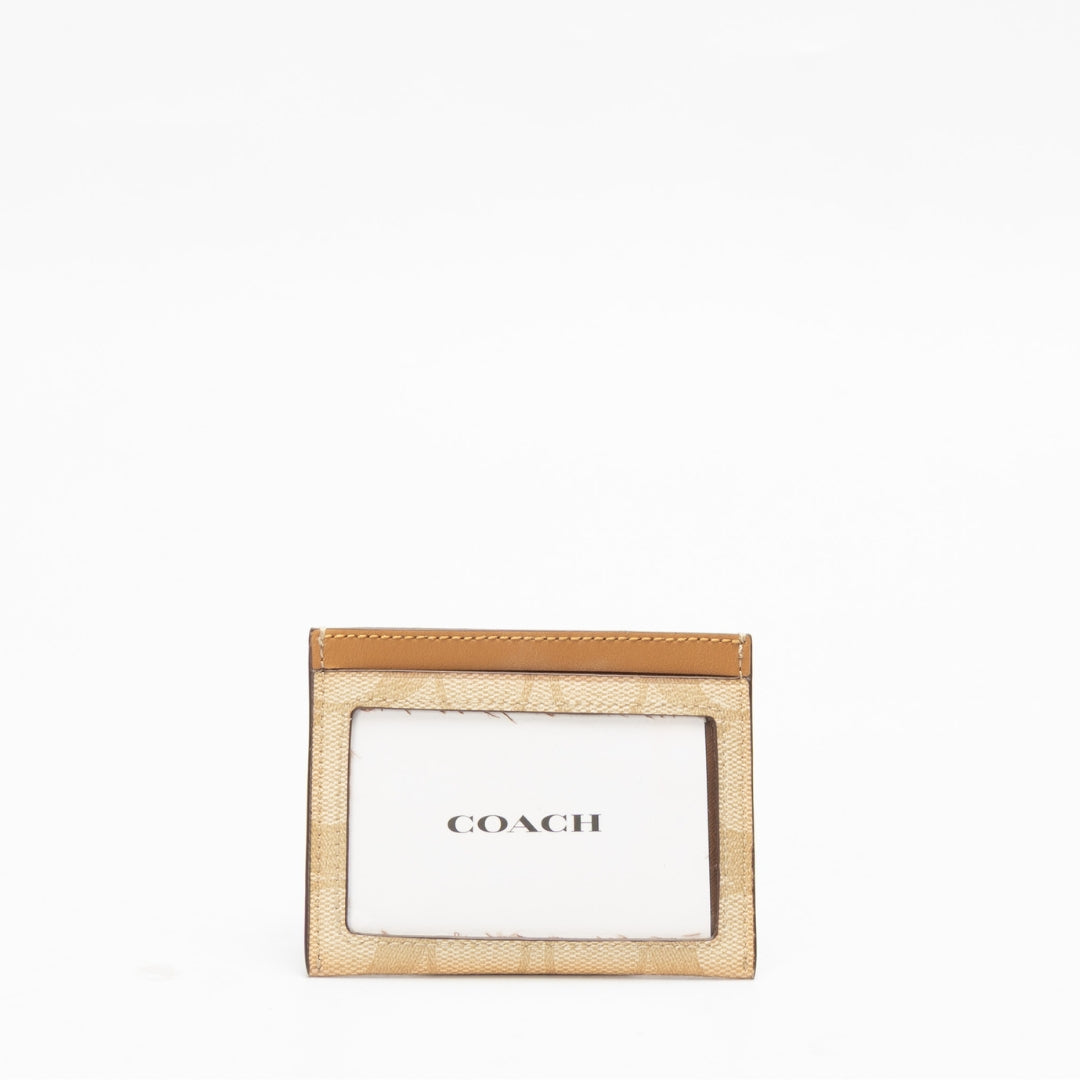 Coach Signature Canvas Slim ID Card Case