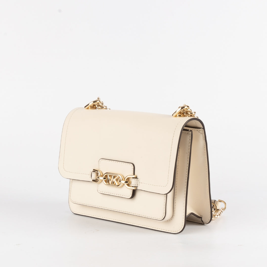 Michael Kors Heather Off-white Leather Shoulder Bag