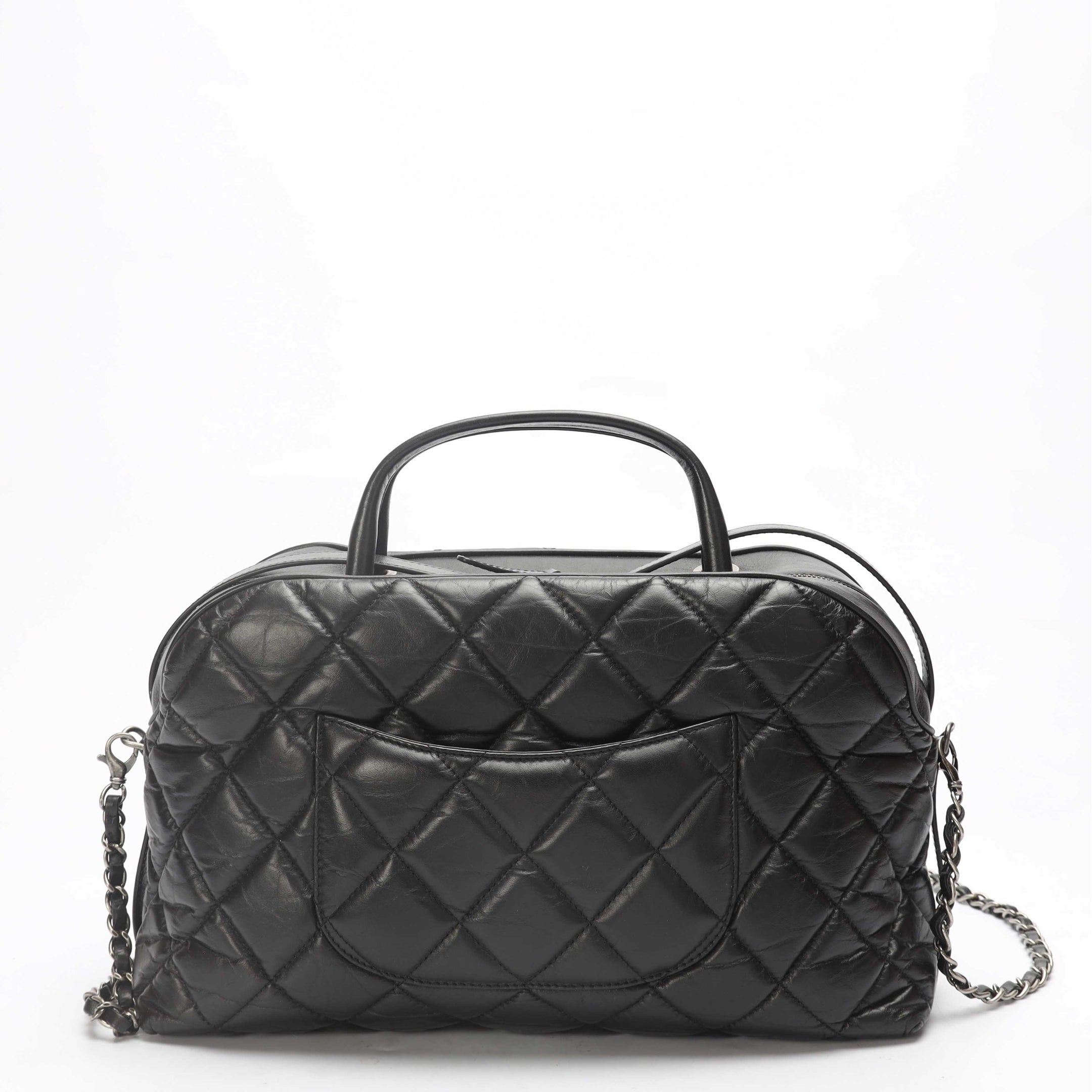 Chanel Black Quilted Bowling Bag