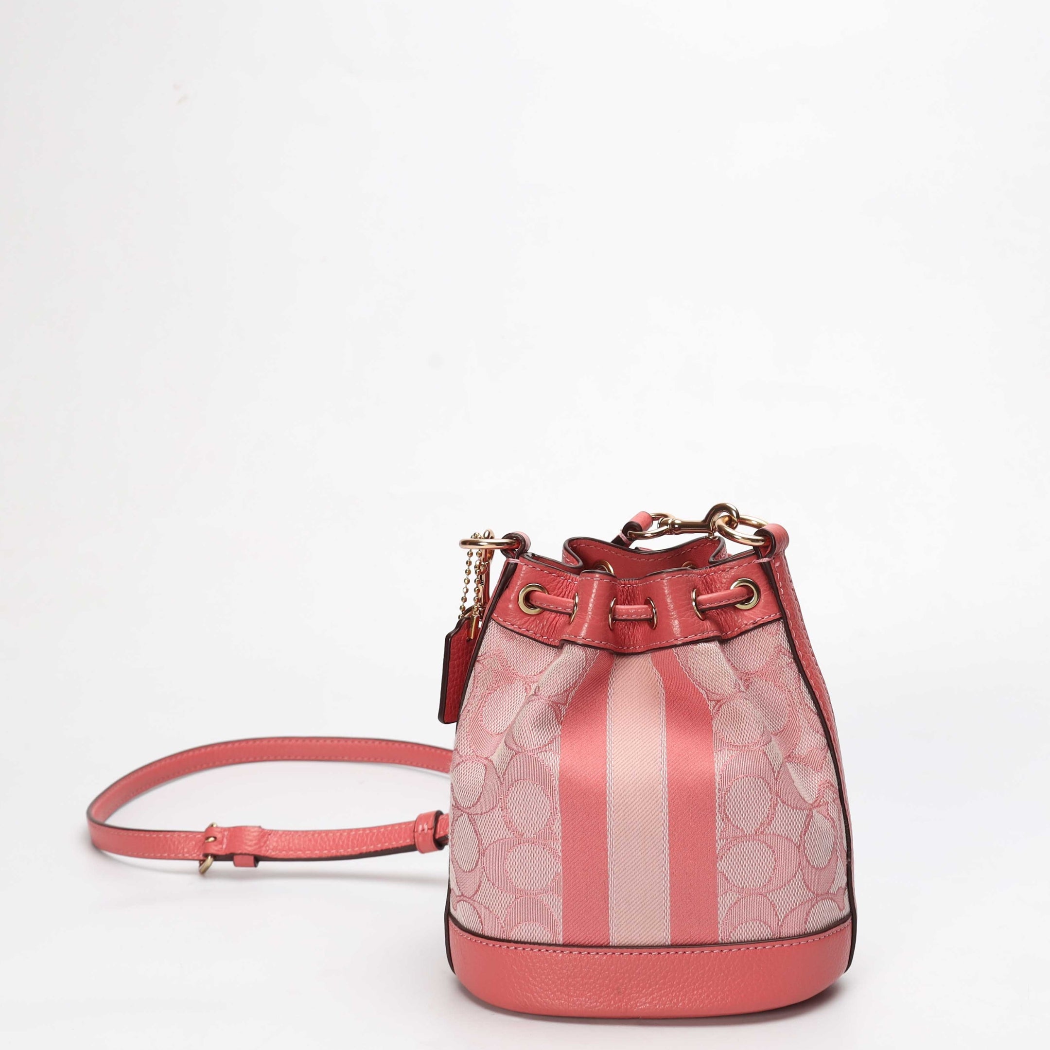 Coach Pink Dempsey Bucket Crossbody Bag