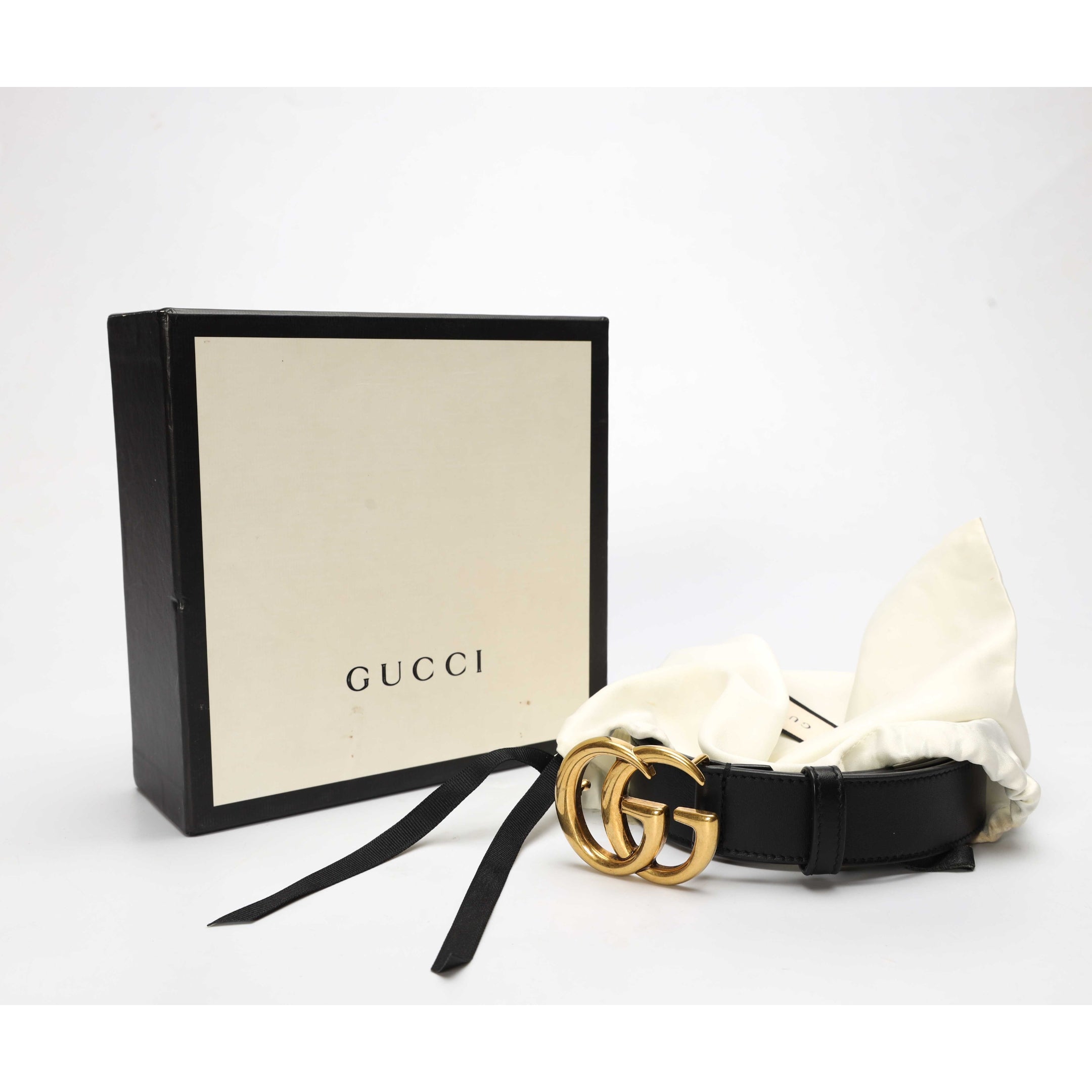 Gucci GG Marmont Belt with Shiny Buckle