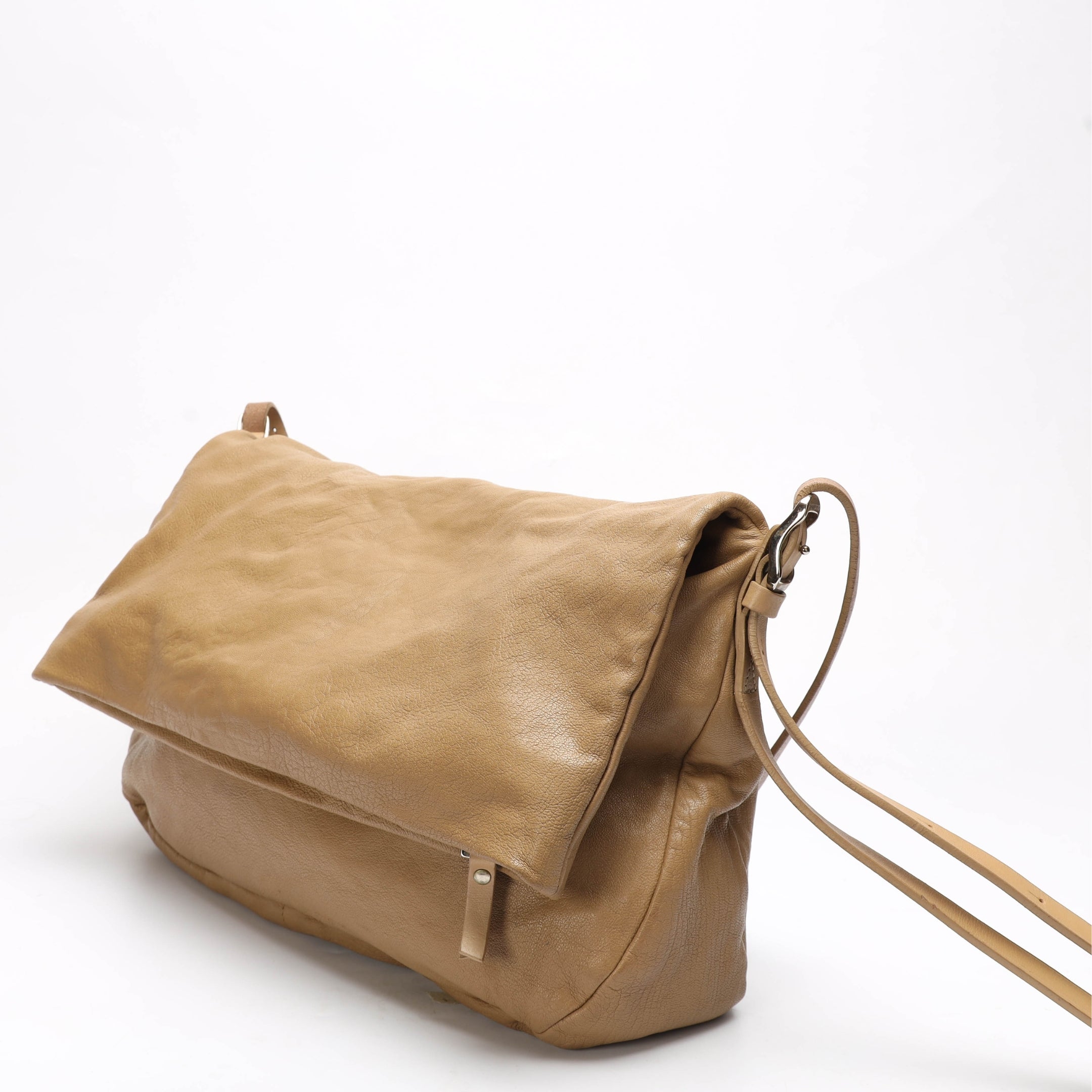 Jimmy Choo Beige Large Biker Saddle Crossbody Bag