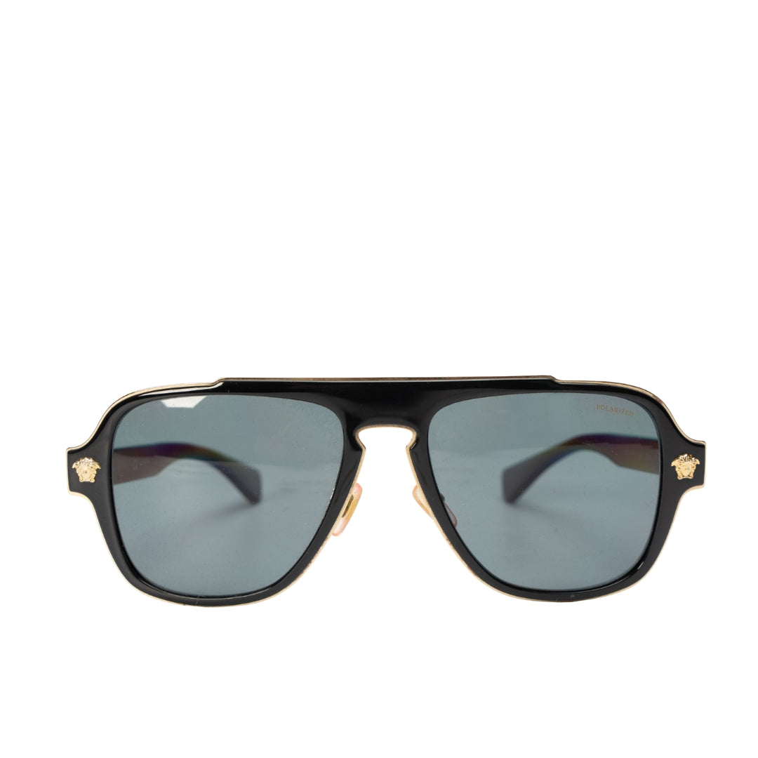 Versace Polarised Medusa Retro Charm Sunglasses