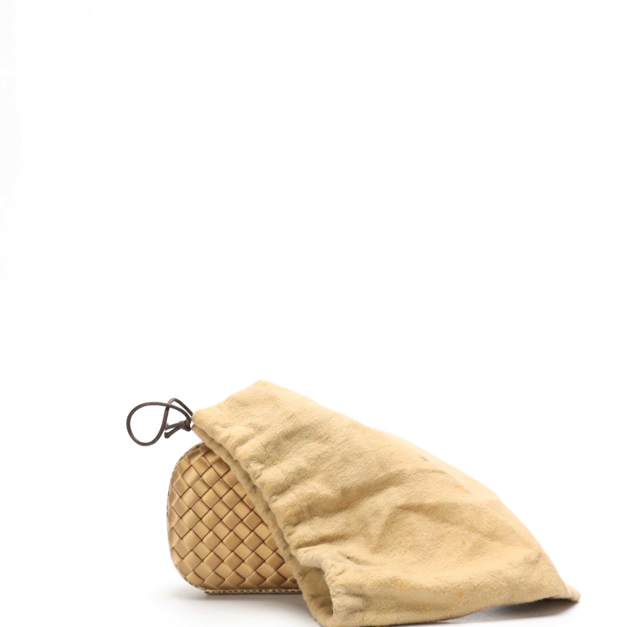 Bottega Veneta Champagne Intrecciato Small Clutch ‌