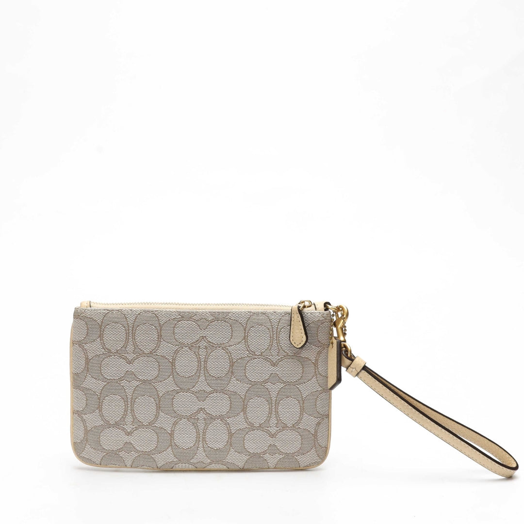 Coach Signature Jacquard Wristlet