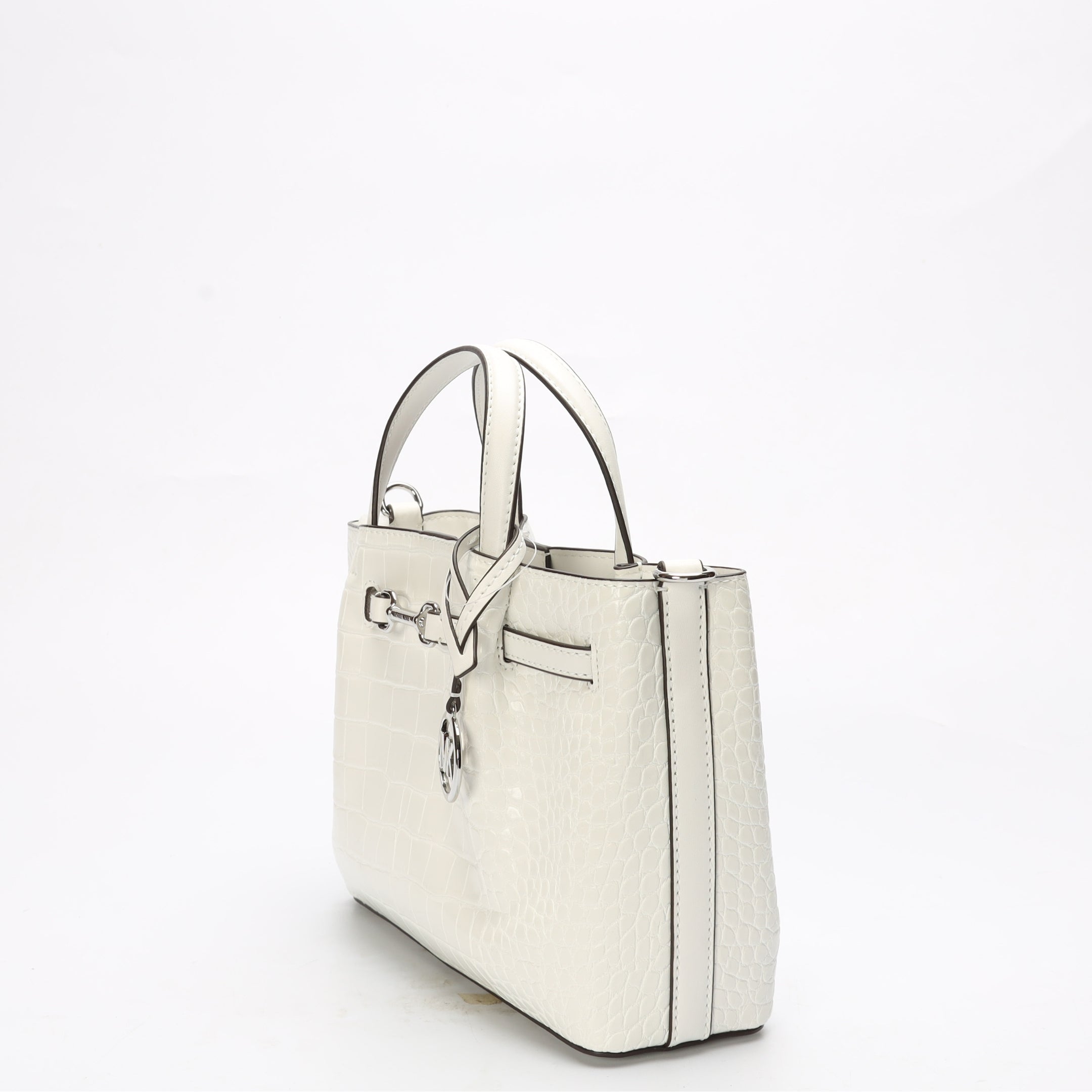 Michael Kors White Carson Convertible Satchel